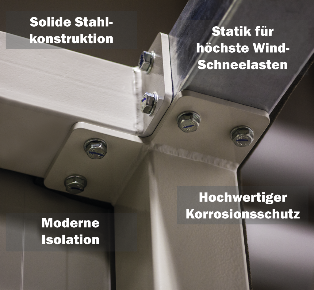 Stahl beschriftet